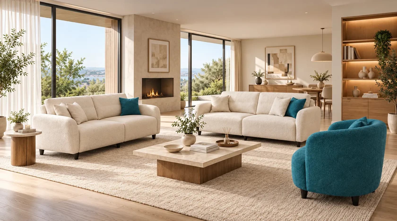 Modern Teal Aksanlı Salon.png
